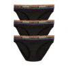 Bikini 3-Pack - Cotton Black Rainbow -Swim Lounge Outfit 3Pack Iconic Briefs Black Rainbow 1