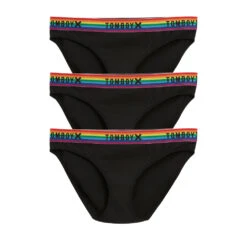Bikini 3-Pack - Cotton Black Rainbow