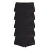 Boy Shorts 5-Pack - Cotton X= Black