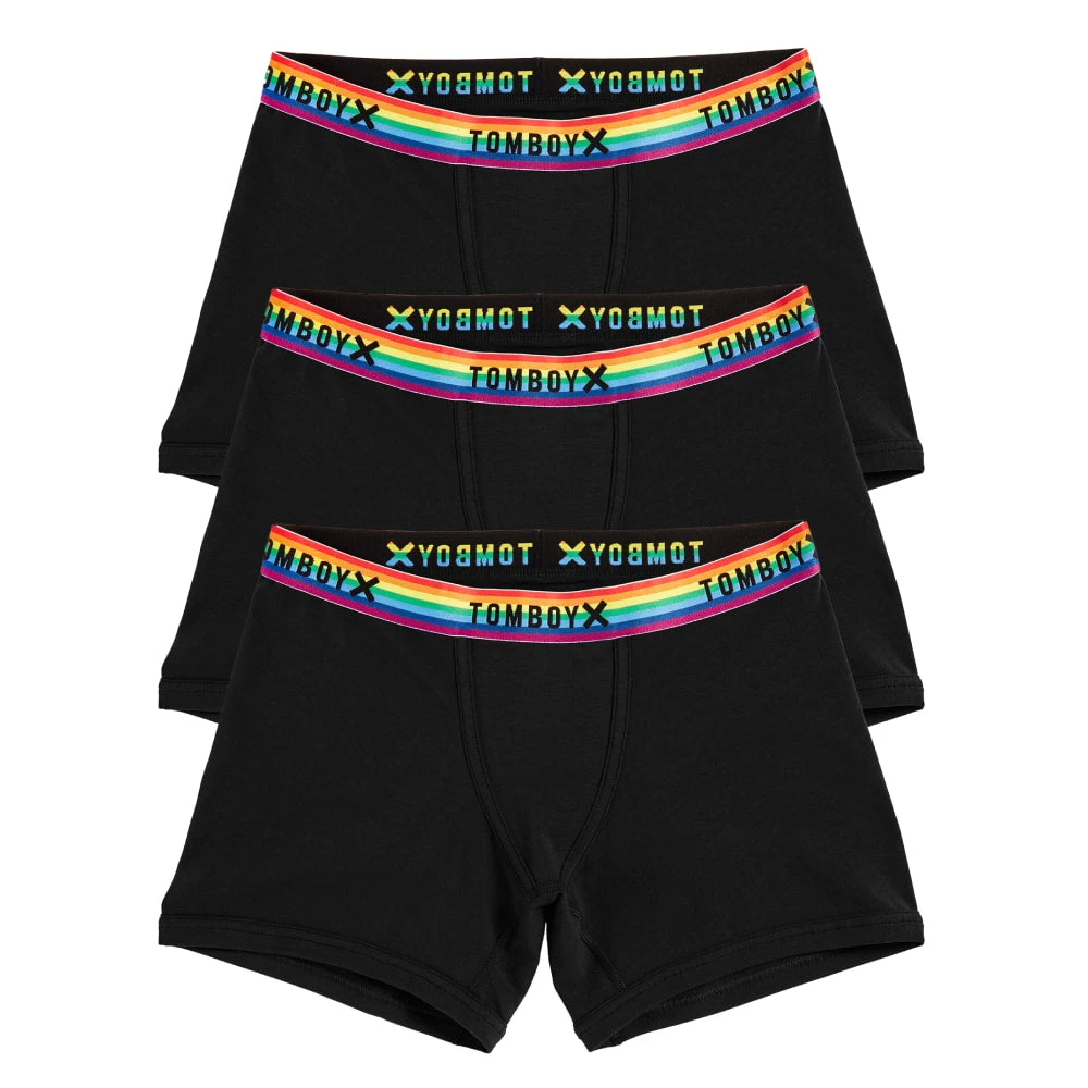 4.5" Trunks 3-Pack - Cotton Black Rainbow 3 4.5" Trunks 3-Pack - Cotton Black Rainbow