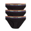 Bikini 3-Pack - TENCEL™ Modal Black Rainbow -Swim Lounge Outfit Bikini3Pack TencelModalBlackRainbow
