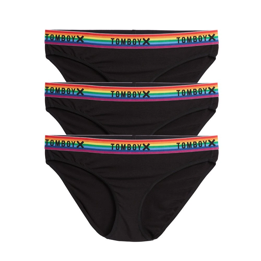 Bikini 3-Pack - TENCEL™ Modal Black Rainbow 3 Bikini 3-Pack - TENCEL™ Modal Black Rainbow