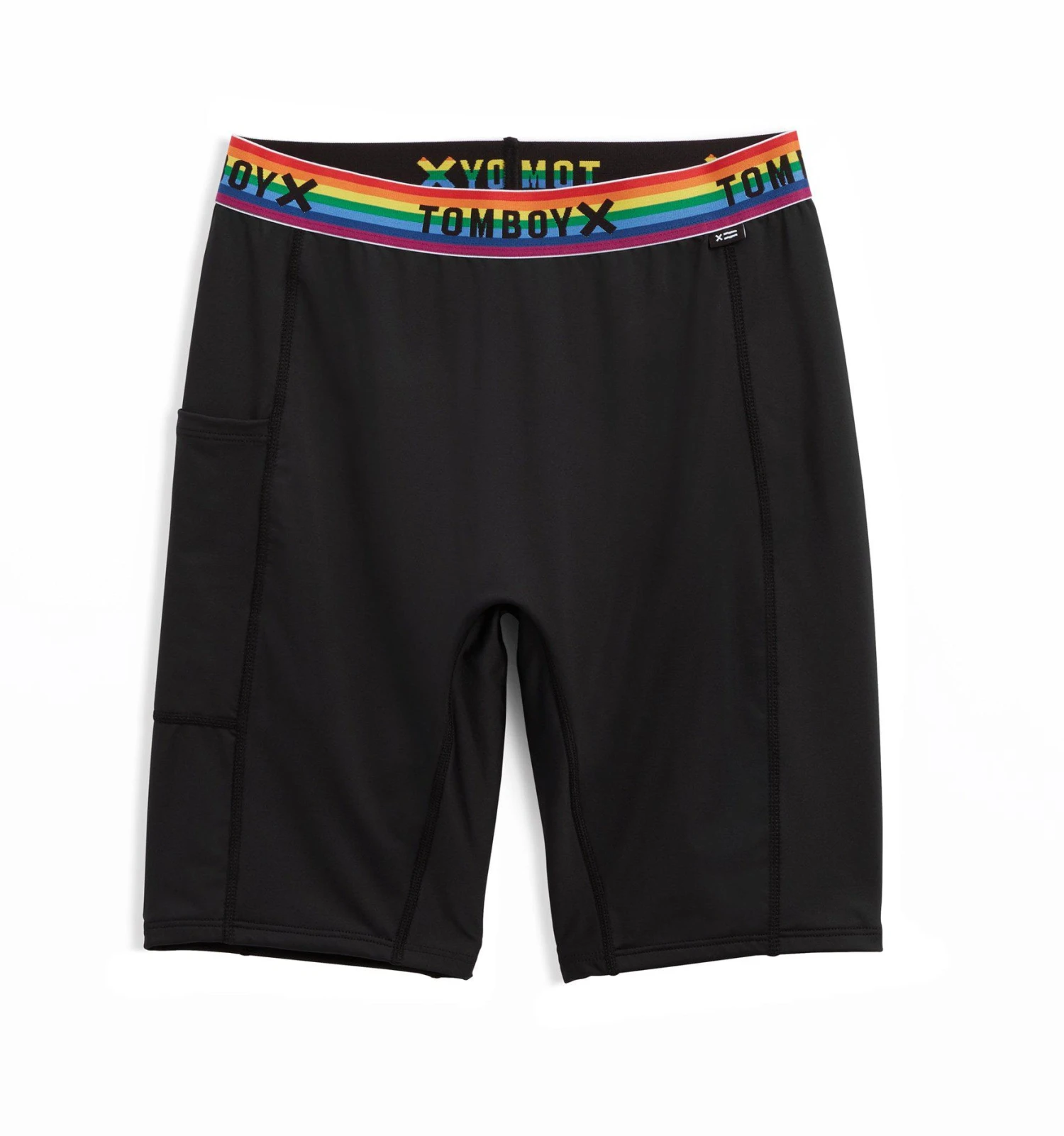 Swim 9" Shorts With Pocket - Black Rainbow 3 Swim 9" Shorts With Pocket - Black Rainbow
