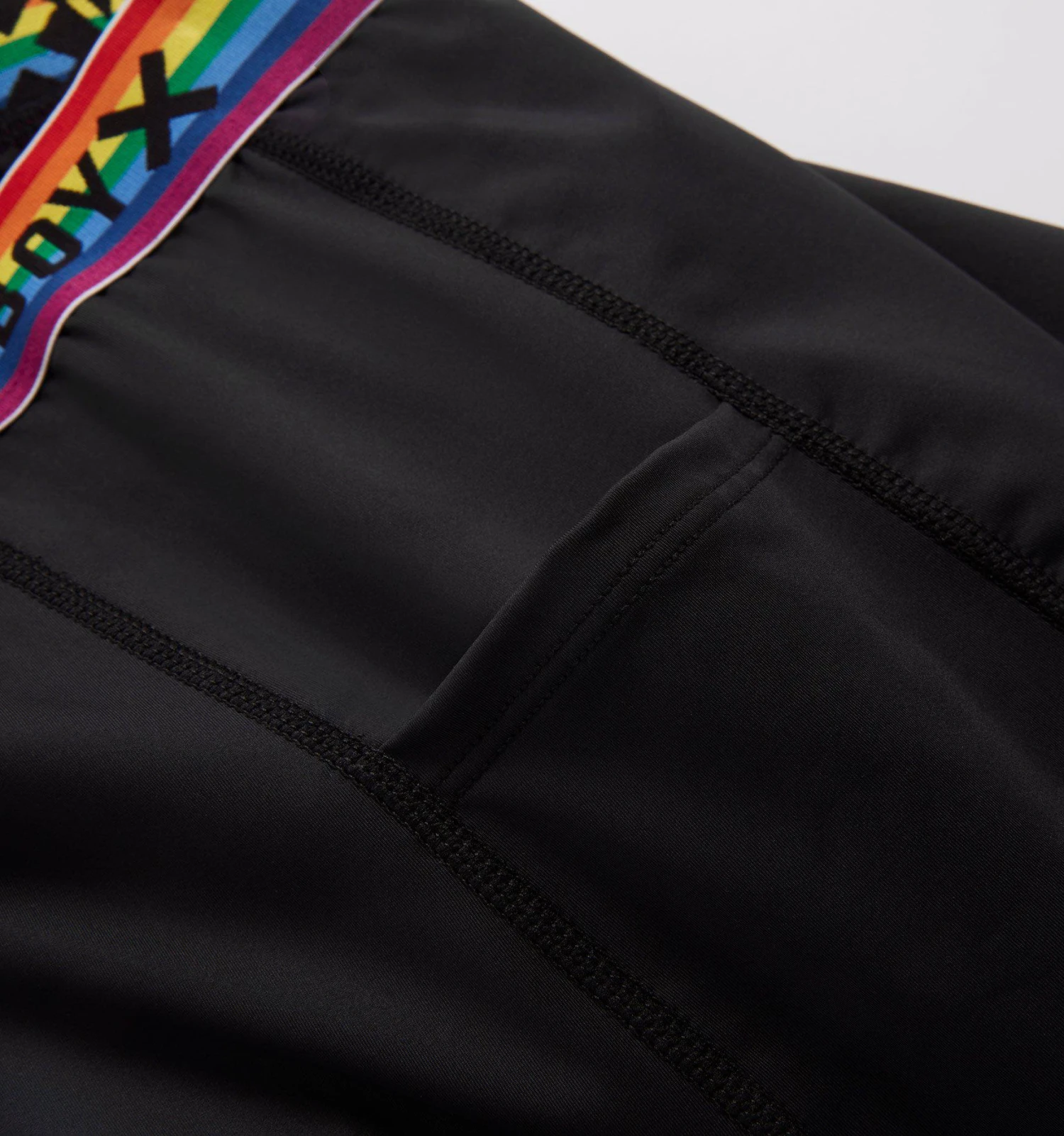 Swim 9" Shorts With Pocket - Black Rainbow 4 Swim 9" Shorts With Pocket - Black Rainbow - Image 2