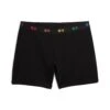 6" No Fly Boxer Briefs - Black X= Rainbow -Swim Lounge Outfit Black Rainbow xequals No Fly 6in 1