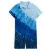 Terry Playsuit - Blue Tie Dye