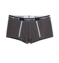 Boy Shorts - Charcoal Logo