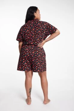 Tie Waist Romper - Cherry On Top -Swim Lounge Outfit Cherry On Top Romper OF 4