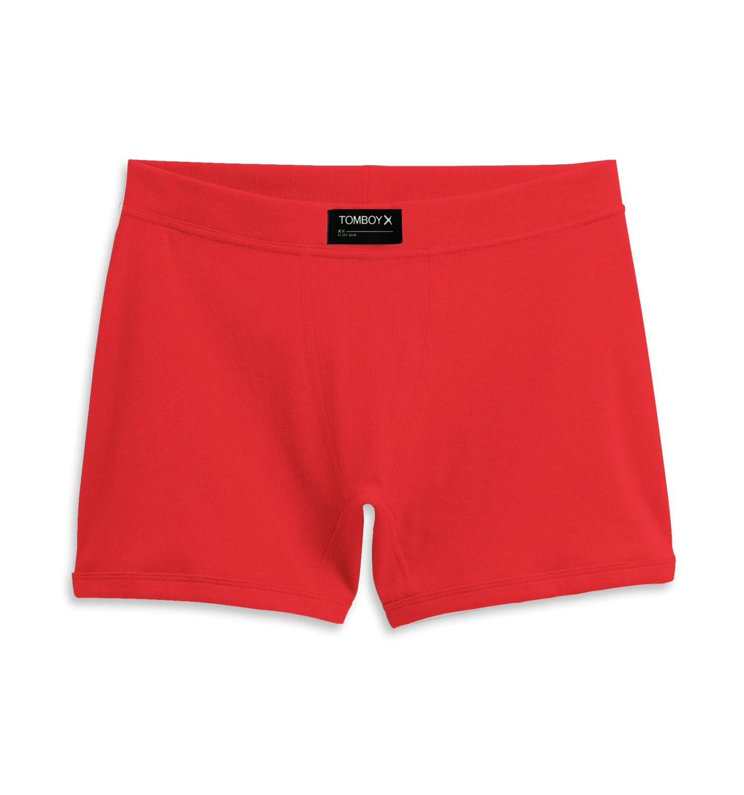 Organic Cotton Rib 4.5" Trunks - Fiery Red 3 Organic Cotton Rib 4.5" Trunks - Fiery Red