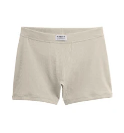 Organic Cotton Rib 4.5" Trunks - Heather Grey