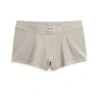 Organic Cotton Rib Boy Shorts - Heather Grey 2 Organic Cotton Rib Boy Shorts - Heather Grey -Swim Lounge Outfit Cotton Rib Heather Grey Boy Short 1