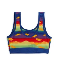 Swim Lounge Outfit 25 Swim Lounge Outfit -Swim Lounge Outfit Digital Rainbow Essential Bra 2