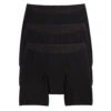 First Line Period 9" Boxer Briefs 3-Pack - X= Black -Swim Lounge Outfit First Line Black 9in 3pk