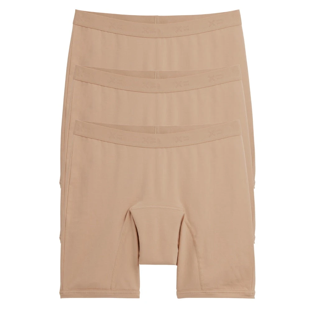 First Line Period 9" Boxer Briefs 3-Pack - Chai 3 First Line Period 9" Boxer Briefs 3-Pack - Chai