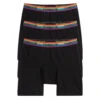 First Line Period 9" Boxer Briefs 3-Pack - Black Rainbow -Swim Lounge Outfit First Line Rainbow 9in 3pk