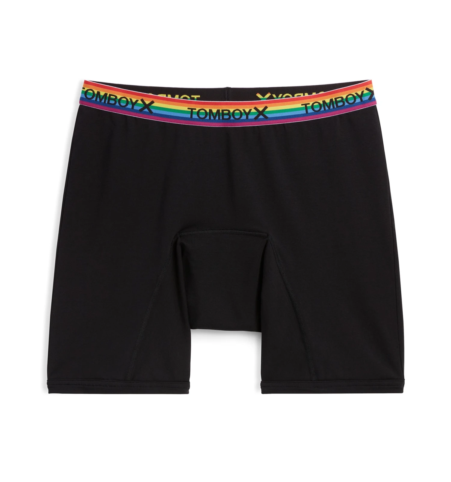 First Line Period 9" Boxer Briefs - Black Rainbow 3 First Line Period 9" Boxer Briefs - Black Rainbow