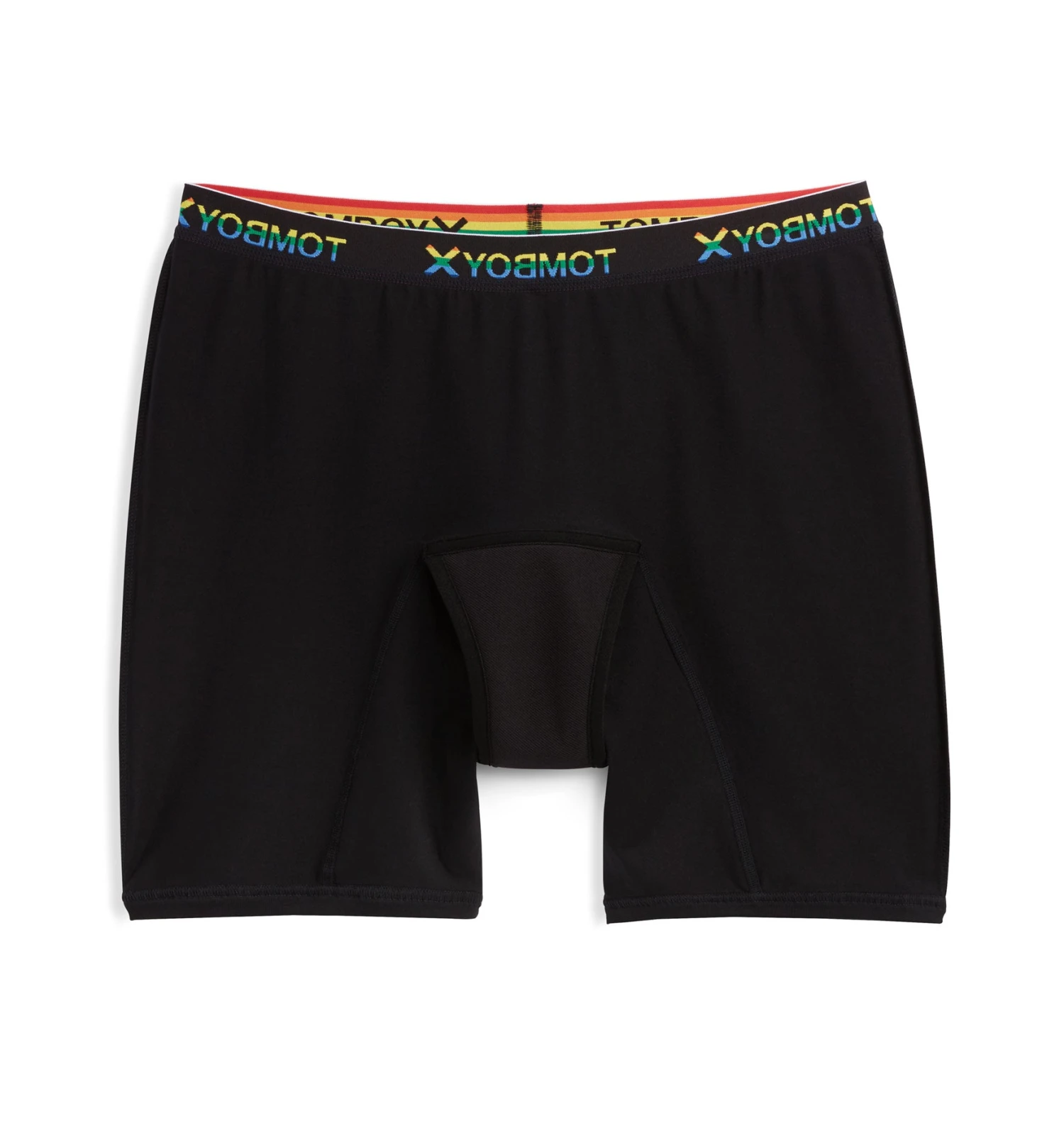 First Line Period 9" Boxer Briefs - Black Rainbow 4 First Line Period 9" Boxer Briefs - Black Rainbow - Image 2