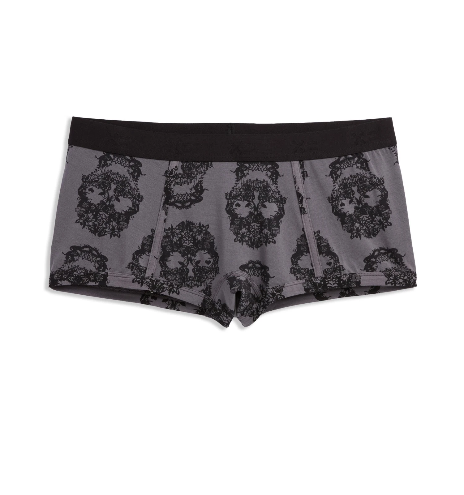 Boy Shorts - TENCEL™ Modal Grey Skulls 3 Boy Shorts - TENCEL™ Modal Grey Skulls