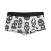 Boy Shorts - TENCEL™ Modal Skulls -Swim Lounge Outfit Modal White Skulls Boy Short 1