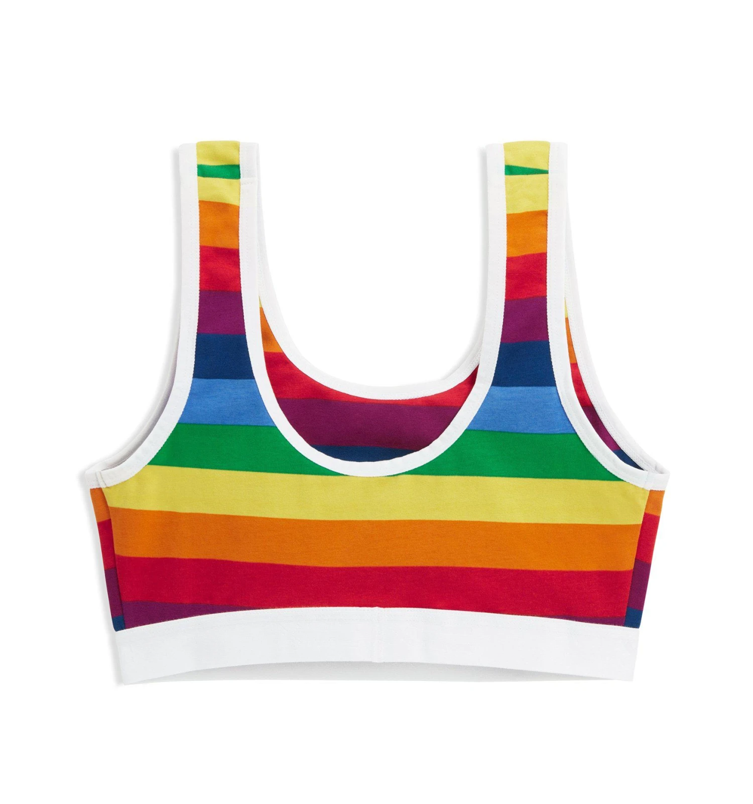 Essentials Soft Bra - Rainbow Pride Stripes 4 Essentials Soft Bra - Rainbow Pride Stripes - Image 2