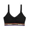 V Neck Bralette - Black Rainbow -Swim Lounge Outfit RuchedBralette RB BlackRainbow 1