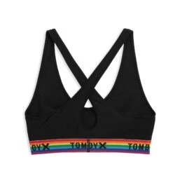 All Day Bralette - TENCEL™ Modal Black Rainbow -Swim Lounge Outfit TENCELModalBlackRainbow AllDayBralette 2