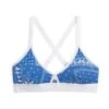 Lounge Bralette LC - TENCEL™ Modal Blue Bandana 2 Lounge Bralette LC - TENCEL™ Modal Blue Bandana -Swim Lounge Outfit Tencel Modal Blue Bandana Patchwork Lounge Bralette 1