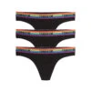 Thong 3-Pack - TENCEL™ Modal Black Rainbow -Swim Lounge Outfit Thong3Pack TencelModalBlackRainbow